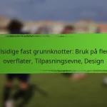 Allsidige fast grunnknotter: Bruk på flere overflater, Tilpasningsevne, Design