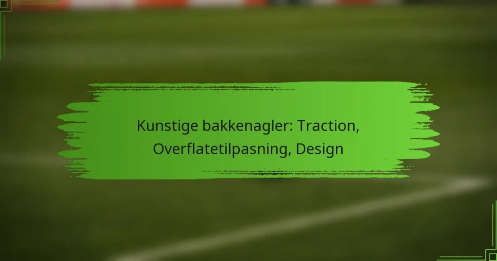 Kunstige bakkenagler: Traction, Overflatetilpasning, Design