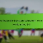 Profesjonelle kunstgressknotter: Ytelse, Holdbarhet, Stil
