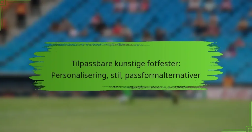 Tilpassbare kunstige fotfester: Personalisering, stil, passformalternativer